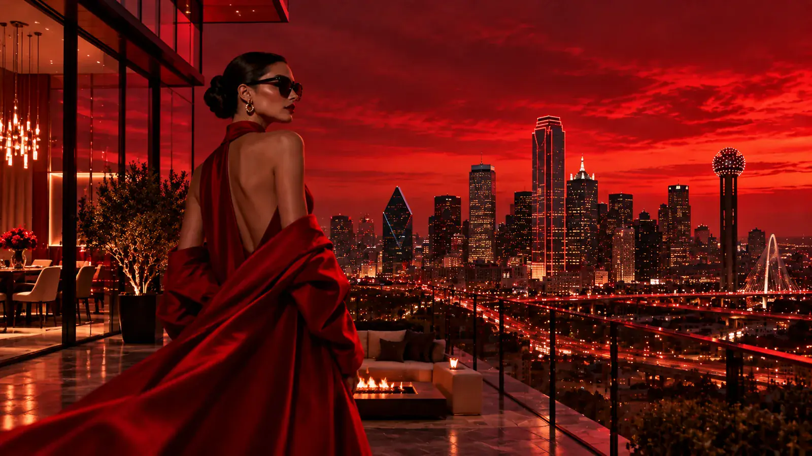 Crimson Dallas skyline