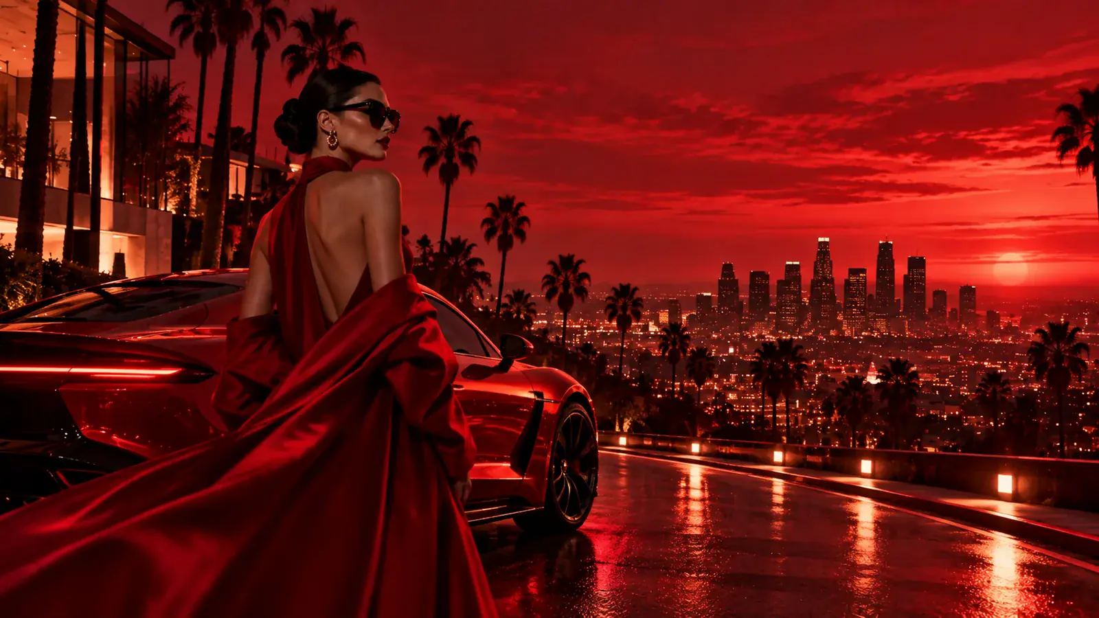 Crimson Los Angeles skyline